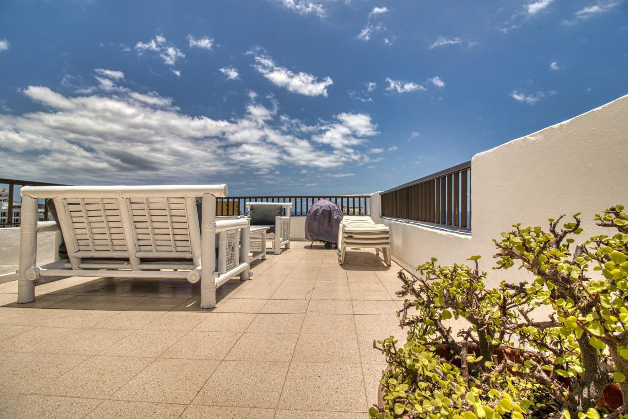 Penthouse Sea View Jacuzzy Terrace & Pool Apartment Playa Fanabe Exterior photo
